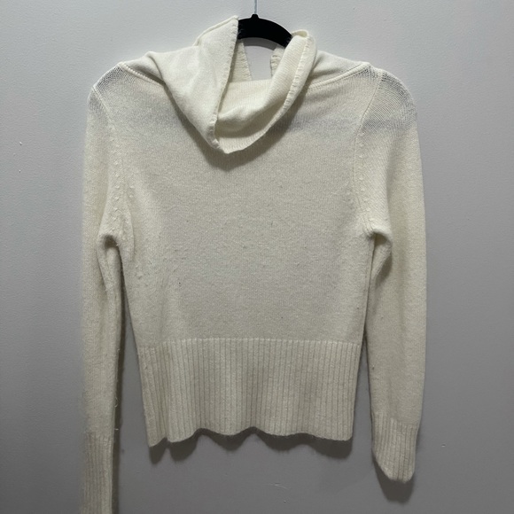 White Knit Off-Shoulder Sweater - Picture 3 of 3